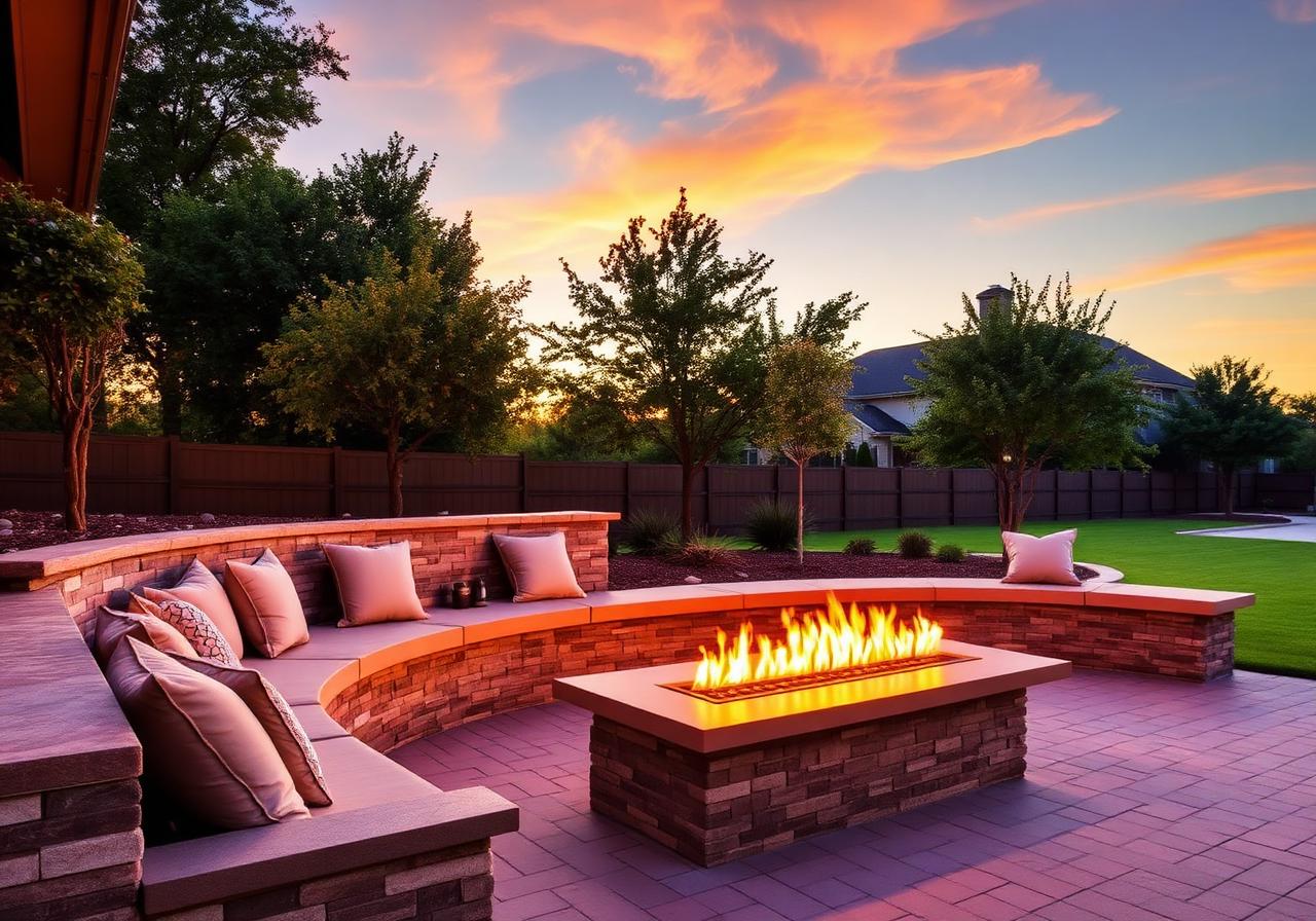 A Linear Fire Feature That Anchored the Whole Acre — Windsong Ranch · Prosper, TX